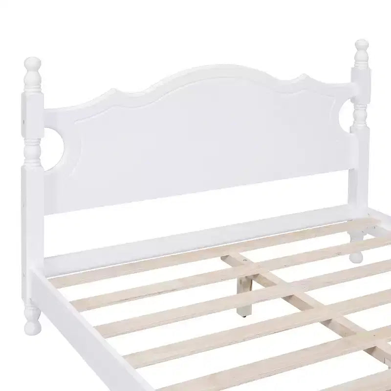 Cadre de lit plateforme en bois Queen Size Whisen, lit plateforme avec support à lattes en bois