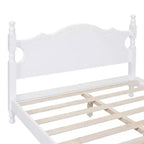 Cadre de lit plateforme en bois Queen Size Whisen, lit plateforme avec support à lattes en bois