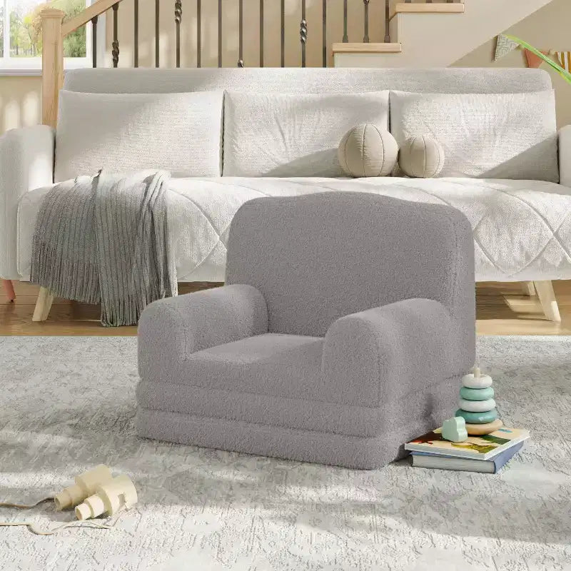 Canapé et fauteuil pour enfants 2-en-1 – Sofa en mousse pliable pour tout-petits
