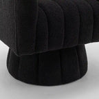 Fauteuil rond pivotant SEYNAR Modern Glam en velours