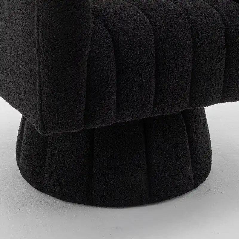 Fauteuil rond pivotant SEYNAR Modern Glam en velours