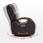 Fauteuil inclinable, pivotant et berçant électrique en similicuir avec appuie-tête réglable pour chambre de bébé, PR616