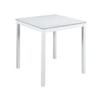 Ensemble de salle à manger moderne 5 pièces avec table carrée hauteur comptoir et 4 chaises rembourrées