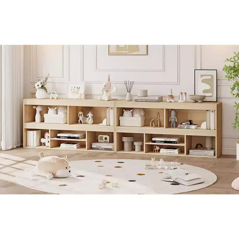 Organisateur de jouets, bibliothèque enfant 6 cubes Meuble de rangement en bois, étagères de rangement pour salle de jeux, classe, chambre d'enfant