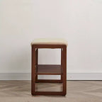 GDFStudio Broderick, banc rembourré avec étagère à chaussures à lattes en bois de hêtre, 23,63 po de largeur
