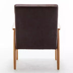 Fauteuil d'appoint moderne TUYOHW, fauteuil de salon avec accoudoirs fuselés, cadre en bois massif, fauteuil rembourré en microfibre pour salon, bureau