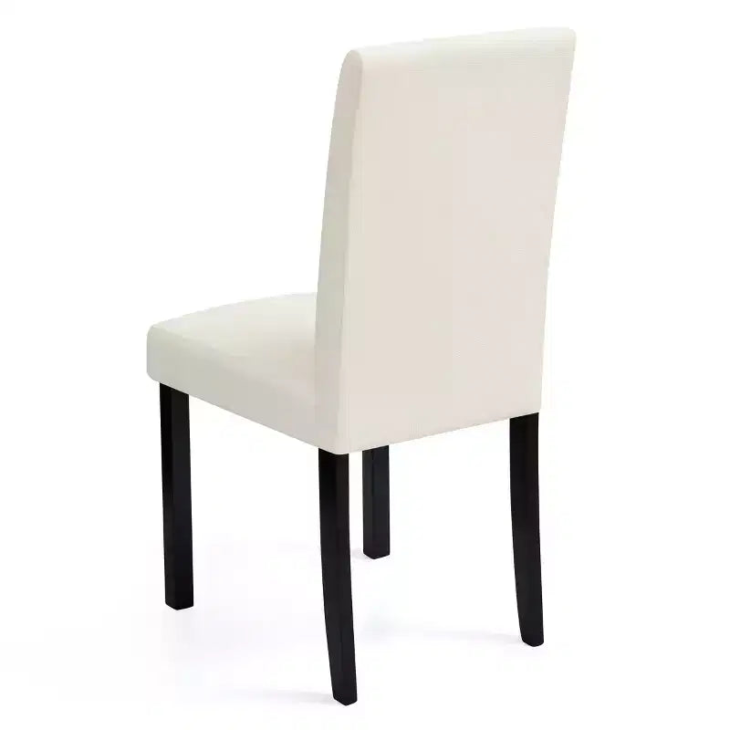 Subrtex Chaise de salle à manger Parsons rembourrée en bois massif et lin (Lot de 2)