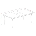 East West Furniture Ensemble de salle à manger composé d'une table rectangulaire en bois et de chaises rembourrées, acajou (options de pièces)
