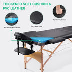 Table de massage portable de 84 pouces de long avec housse de transport