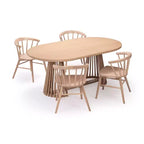 Table à manger rectangulaire 72 Lido Plank+Beam, table de cuisine minimaliste en bois massif pour 6 personnes