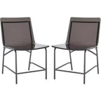 Chaise de salle à manger en acrylique Bryant (Lot de 2) - SFV2566 - Gris fumé/Bronze canon - Safavieh Couture