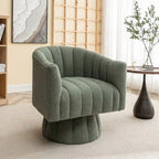 Fauteuil rond pivotant SEYNAR Modern Glam en velours