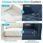 Mjkone Fauteuil pivotant moderne 360°, Fauteuil carré rembourré, Canapé simple confortable en chenille