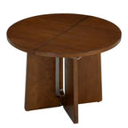 Table à manger ronde extensible Whisen Vintage, table de cuisine de style campagnard avec 1 rallonge amovible de 40 cm
