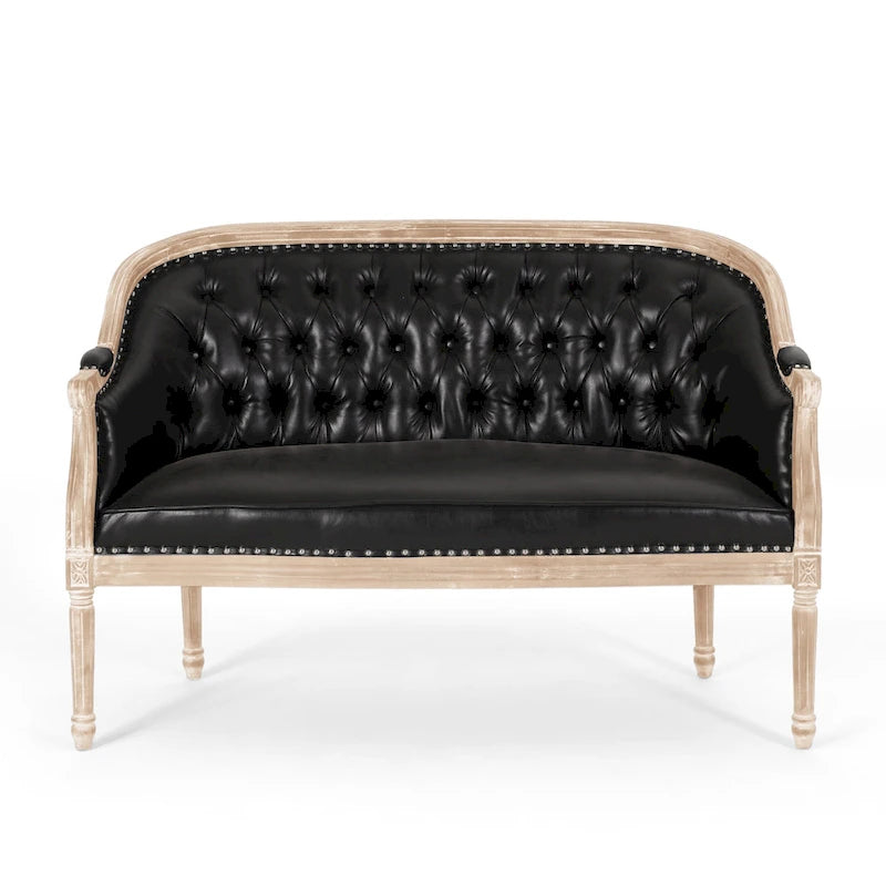 Causeuse capitonnée Faye par Christopher Knight Home