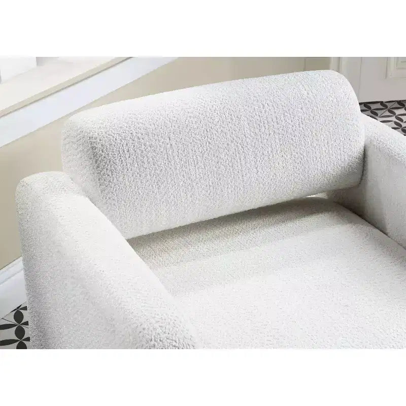 HOMES: Inside + Out Fauteuil d'appoint moderne Sanddrift en bouclette