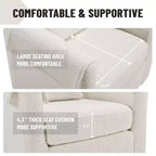 Fauteuil pivotant FurnitureR avec pouf, ensemble fauteuil de salon rembourré et repose-pieds, fauteuil moderne et confortable pour salon, chambre à coucher, coin lecture