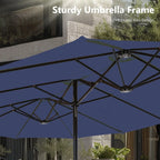 MAISON ARTS Grand Parasol Double Face de 4,5 m avec Base Incluse pour Patio