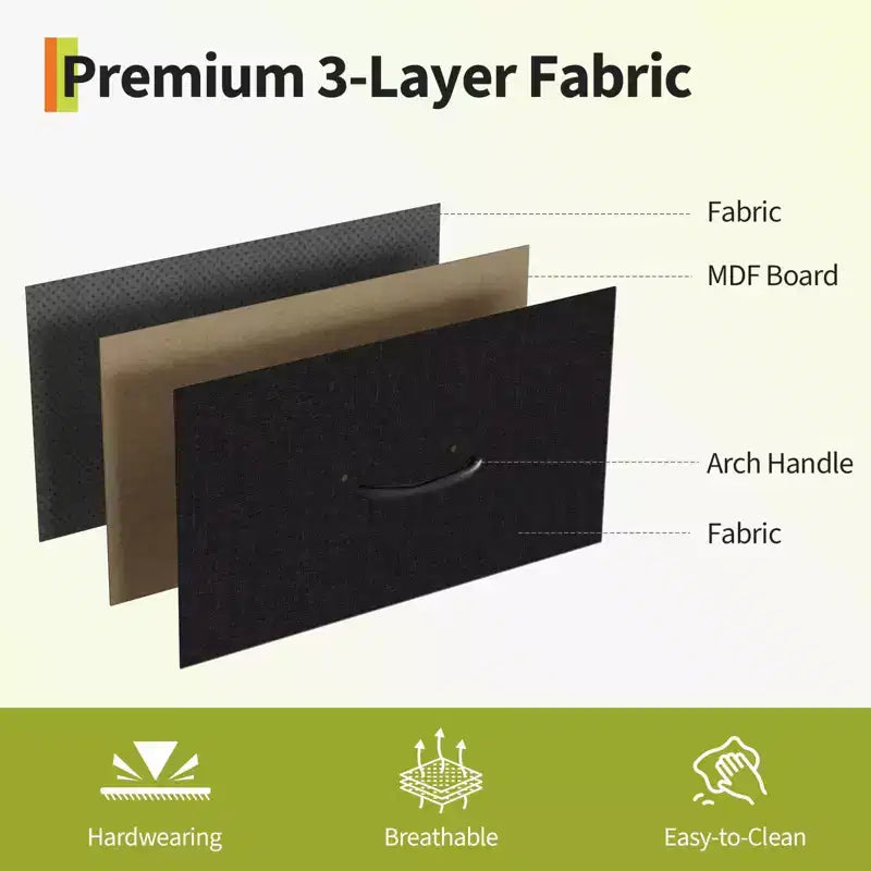 Commode TV de 160 cm en tissu pour chambre à coucher - Commode longue à 12 tiroirs pour salon - Commode noire avec étagères ouvertes
