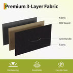 Commode TV de 160 cm en tissu pour chambre à coucher - Commode longue à 12 tiroirs pour salon - Commode noire avec étagères ouvertes