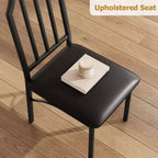 Ensemble de table à manger CuisinSmart, avec design à chanfrein, table de cuisine 3/5 pièces avec sièges rembourrés