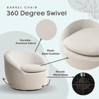 Fauteuil pivotant - Rotation à 360° - Tissu bouclette