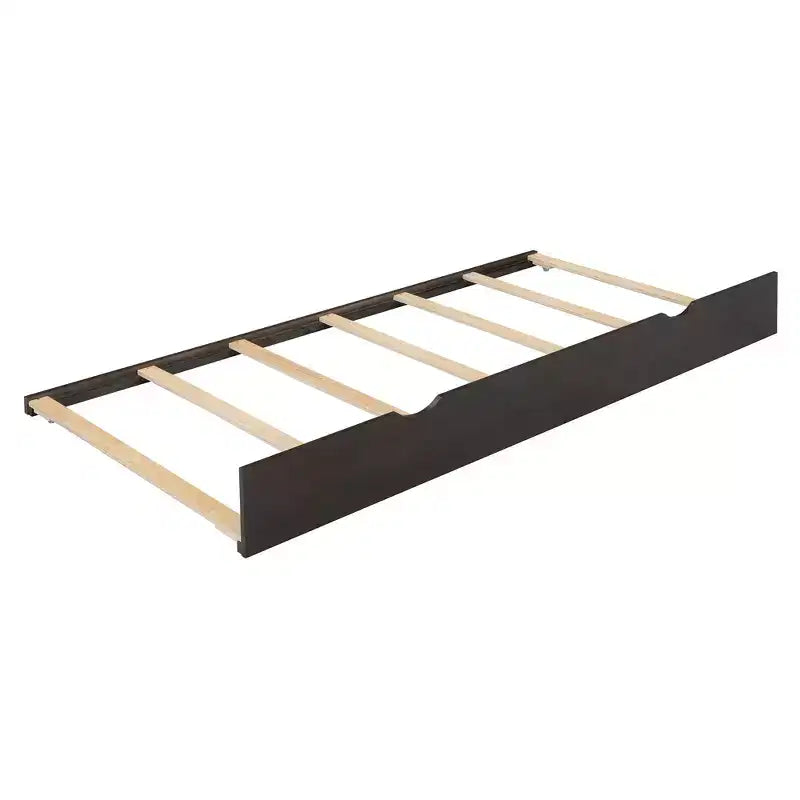 Lit plateforme en bois Whisen, format grand lit, avec lit gigogne et 2 tiroirs