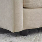 Canapé Confort MAYEERTY en U avec méridienne réversible, Grand Canapé Modulable en U avec Pouf pour Salon, Beige