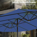 MAISON ARTS Grand Parasol Double Face de 4,5 m avec Base Incluse pour Patio