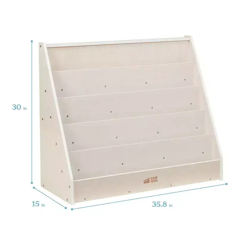 ECR4Kids Étagère à Livres et de Présentation en Bois, Simple Face, Montessori