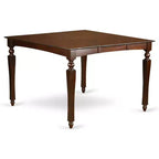 Table de salle à manger carrée à hauteur de comptoir avec rallonge papillon