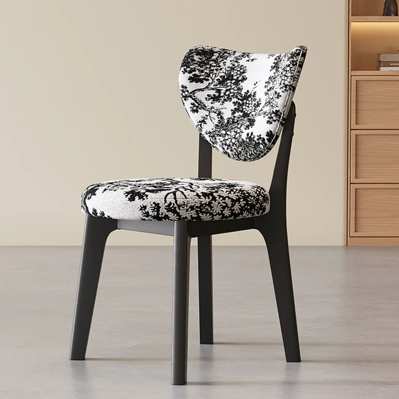 Chaise de salle à manger sans accoudoirs moderne en similicuir à dossier haut