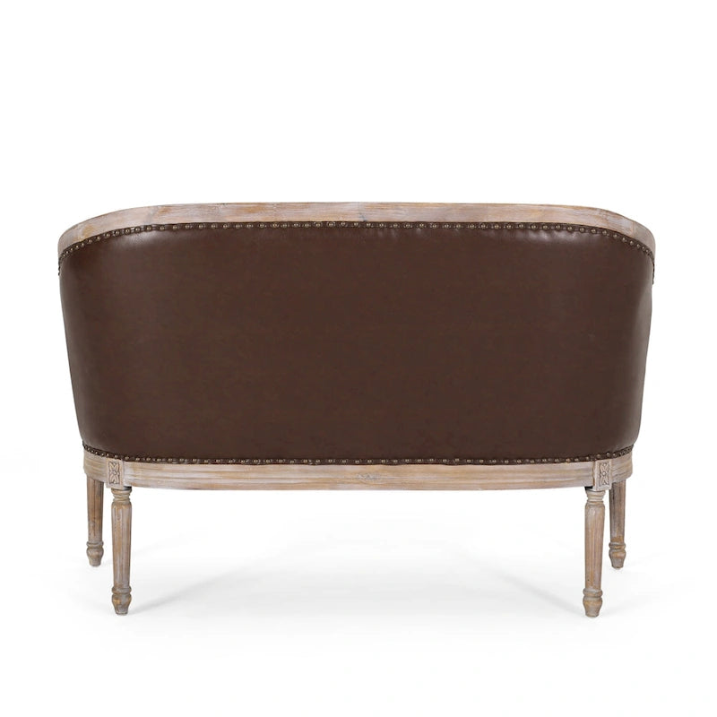 Causeuse capitonnée Faye par Christopher Knight Home