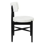 Christopher Knight Home Lumen Chaises de salle à manger modernes en bois d'hévéa et mélange de lin (lot de 2)