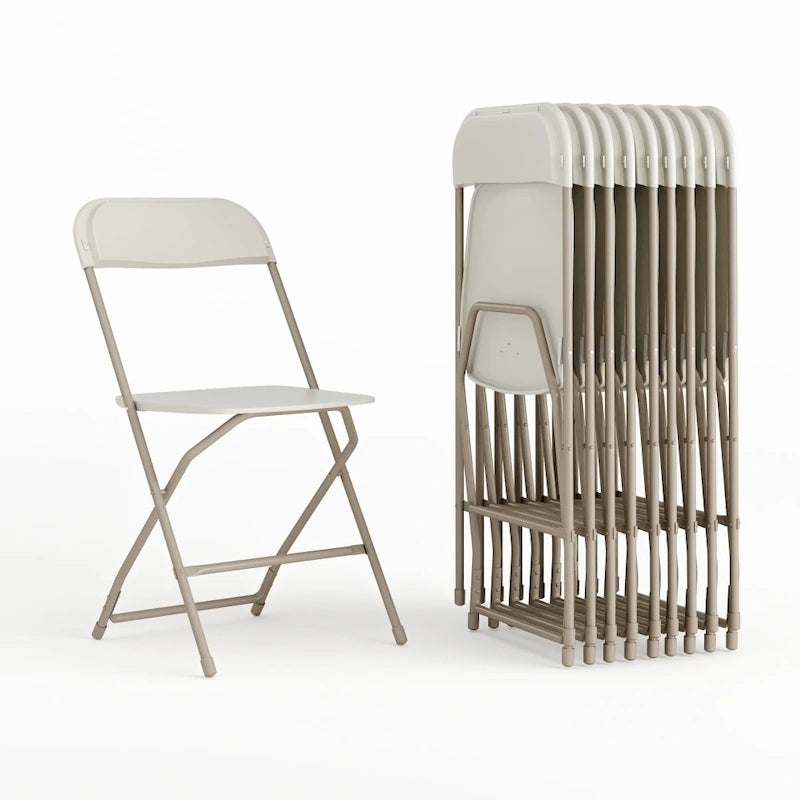 Chaise pliante en plastique – Lot de 10 – Capacité de poids de 295 kg – Chaise d'événement