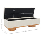 Banc de rangement Sunneva Boucle SAFAVIEH Couture - 61 po L x 20 po P x 19 po H - 61Lx20Px19H