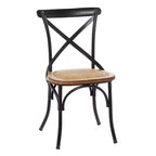 Lot de 2 chaises de salle à manger en fer de ferme - Olivia & May