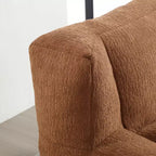 Pouf GDFStudio Toby moderne en velours avec ottoman