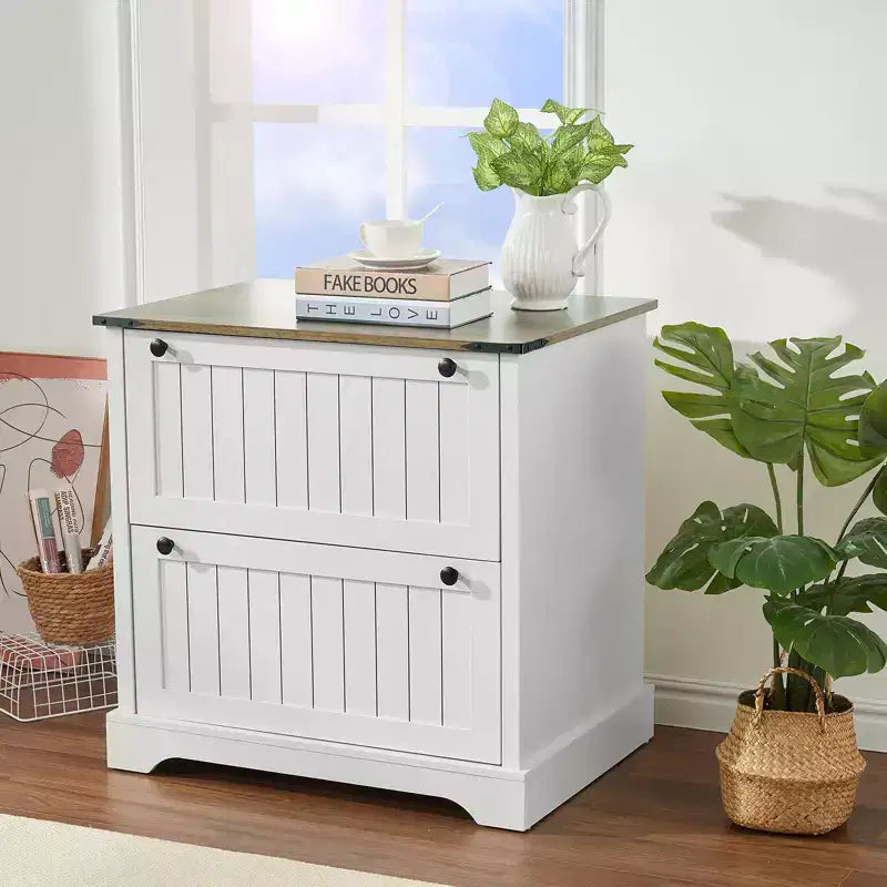 Meuble de classement à 2 tiroirs, classeur latéral en bois de 30 po avec chemises de classement pour format A4/lettre/légal, meuble de rangement rustique pour le bureau à domicile
