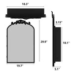 Armoire à pharmacie en fer forgé doré de 19,5 x 29,64 pouces avec miroir, armoire de salle de bain avec miroir sculpté