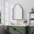 Armoire à pharmacie avec miroir, encadrement en fer forgé doré, 19,5 x 29,64 pouces, armoire murale pour salle de bain