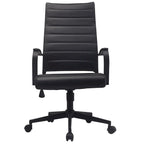 Chaise de bureau moderne haute avec dossier haut, en similicuir PU, pivotante, inclinable, réglable, avec coussin, modèle de designer, pour dirigeant