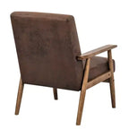 Fauteuil d'appoint moderne TUYOHW, fauteuil de salon avec accoudoirs fuselés, cadre en bois massif, fauteuil rembourré en microfibre pour salon, bureau