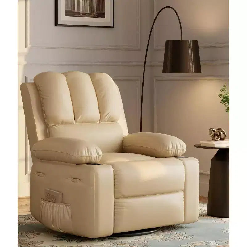 Fauteuil inclinable manuel, canapé inclinable en cuir PU, fauteuil moderne et confortable pour chambre ou salon, fauteuil inclinable en cuir pour adultes