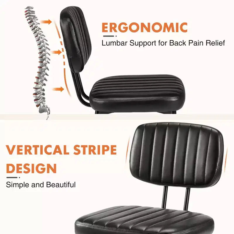 Okak Chaise de salle à manger capitonnée en similicuir avec cadre en métal, lot de 2 chaises d'appoint pour salle à manger, cuisine