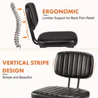 Okak Chaise de salle à manger capitonnée en similicuir avec cadre en métal, lot de 2 chaises d'appoint pour salle à manger, cuisine