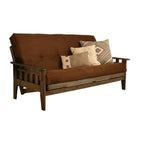 Ensemble de futon rustique pleine grandeur Somette Tucson en noyer avec matelas
