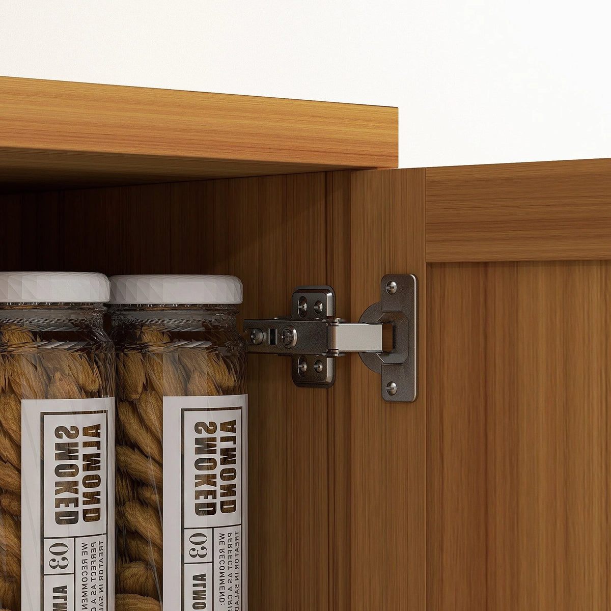 HOMCOM Garde-manger de cuisine 63 pouces à 2 portes, armoire de rangement autoportante avec 5 étagères et 2 étagères réglables pour salle à manger
