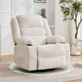 Fauteuil relax pivotant manuel à 360°, canapé planeur avec porte-gobelets et poches, fauteuil confortable pour la chambre de bébé, le salon et la chambre à coucher
