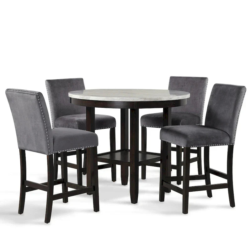 Ensemble de salle à manger 5 pièces rond New Classic Furniture Reginald